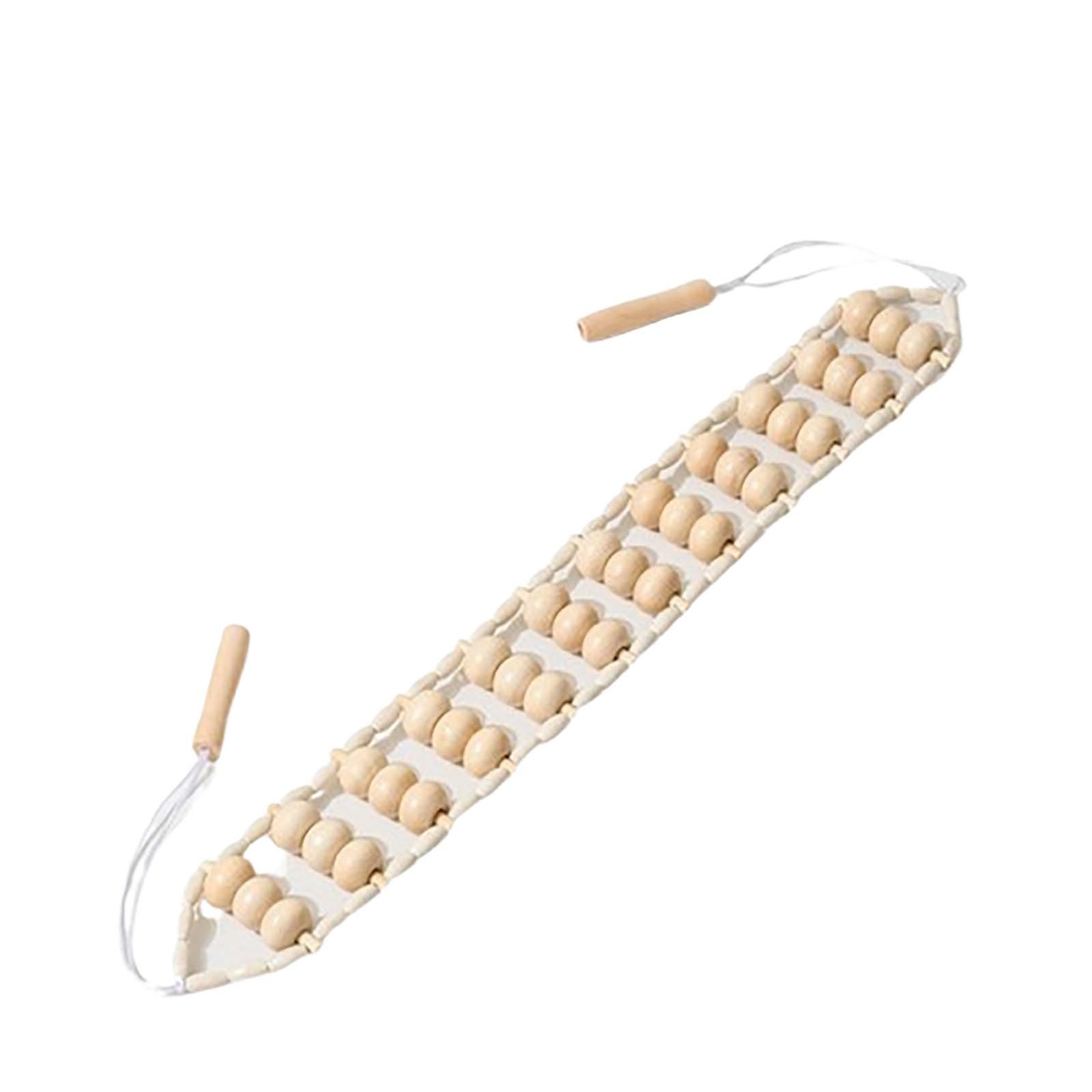 Wood Back Massager Roller Rope Wood Therapy Massage Tools Body Sculpting - Lymphatic Drainage Anti-cellulite Muscle Pain Relief: Blue