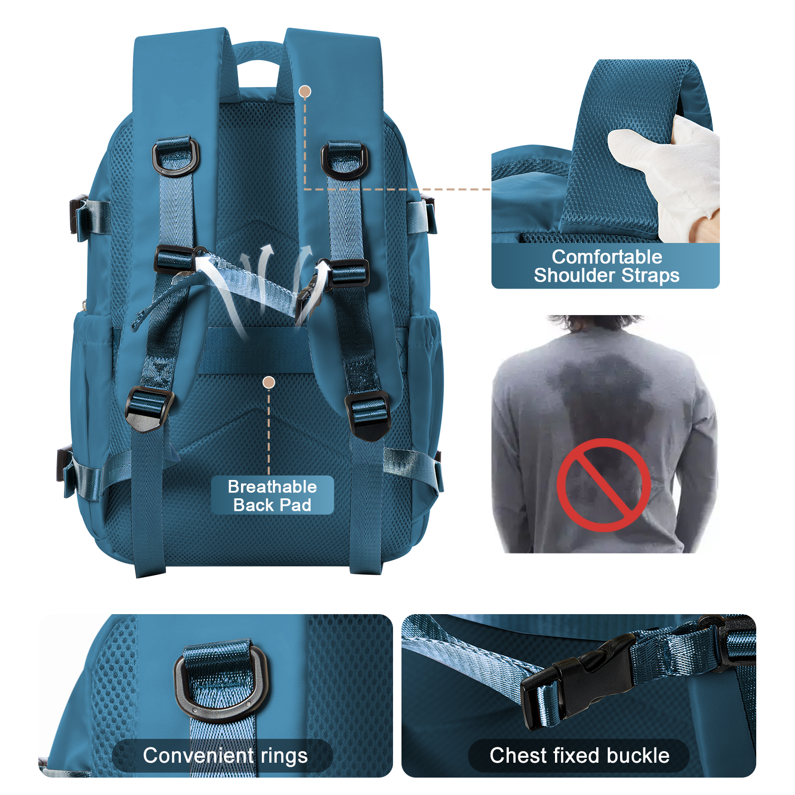 Waterproof Backpack Ryanair 40x20x25 Cabin Bag for Men Women Airplane Travel Backpack Laptop backpack bag Cabina Carry ons