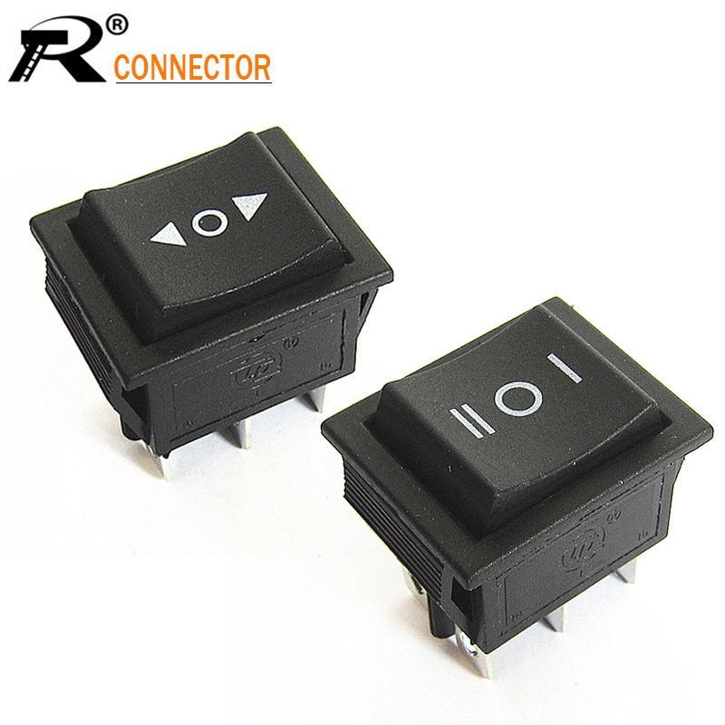 4PCS 2 Way Self Reset Toggle Switch 2/3 Positions Copper 6 Feet Power Boat Rocker Switch Panel 31x25mm KCD4 16A 250V ~20A 125V