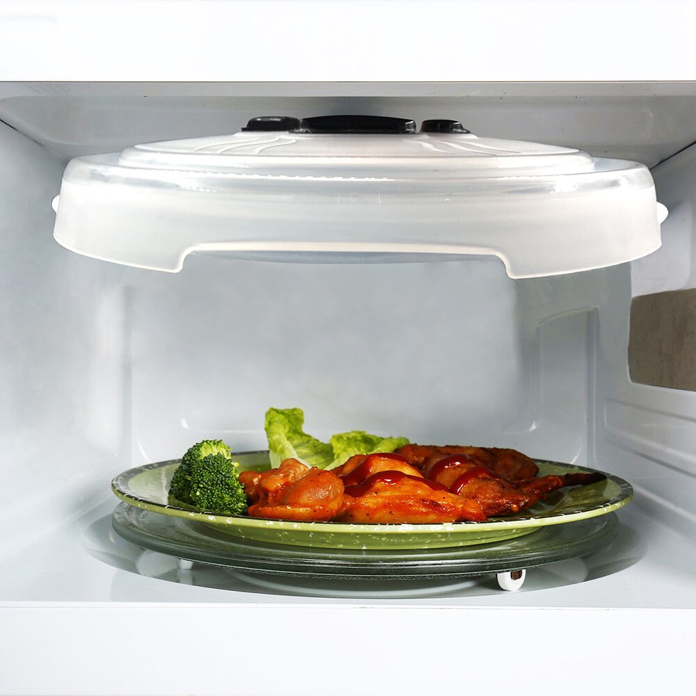 Magnetic Microwave Plate Cover Lid Splatter Guard with Steam Vent and Strong Magnets Microwave Cover Colander Strainer for Fruit