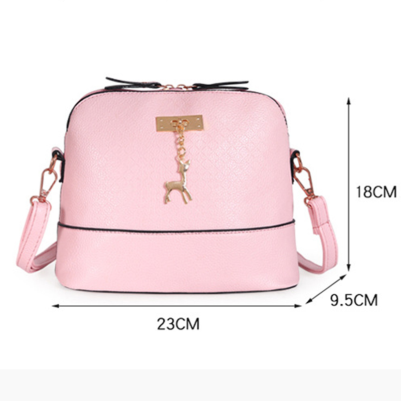 Vrouwen Messenger Bags Mini Pu Lederen Tas Met Herten Speelgoed Shell Vorm Zak Vrouwen Schoudertassen Dames Rits handtas