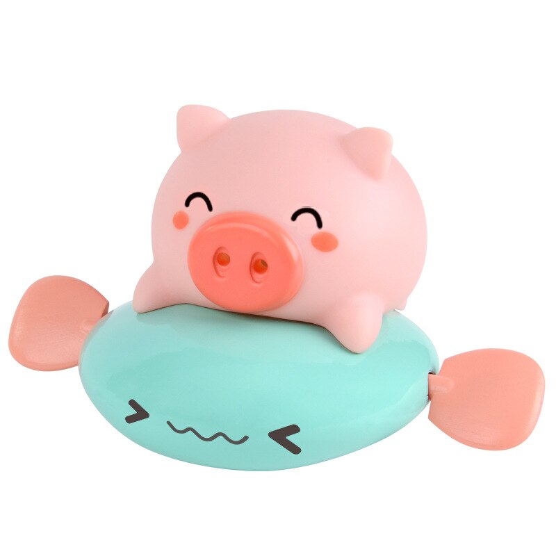 Baby Bathing Toy Kids Cute Duck Penguin Egg Water Spray Sprinkler Bathroom Sprinkling Shower Swimming Water Toys Kids: 7 pig