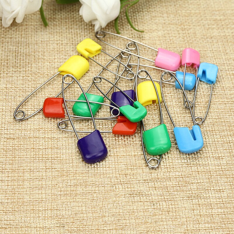 10/20Pcs Plastic Hoofd Veiligheidsspelden 4/5.5Cm Diy Naald Pins Veiligheid Locking Baby Doek Luier Nappy Pins Gespen Naaibenodigdheden