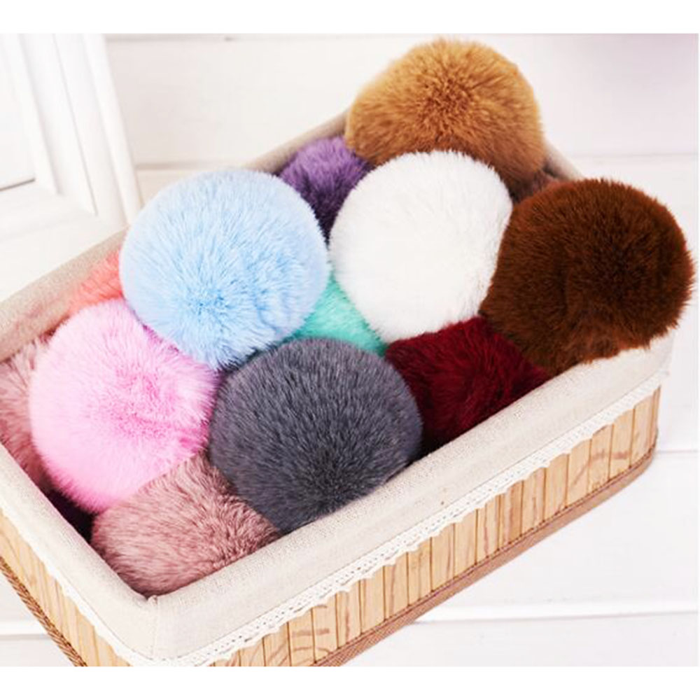1Pc 8cm gros pompon moelleux en peluche tissu artisanat bricolage doux pon pom pon poms balle furball décor à la maison couture fournitures Craf fleurs boule