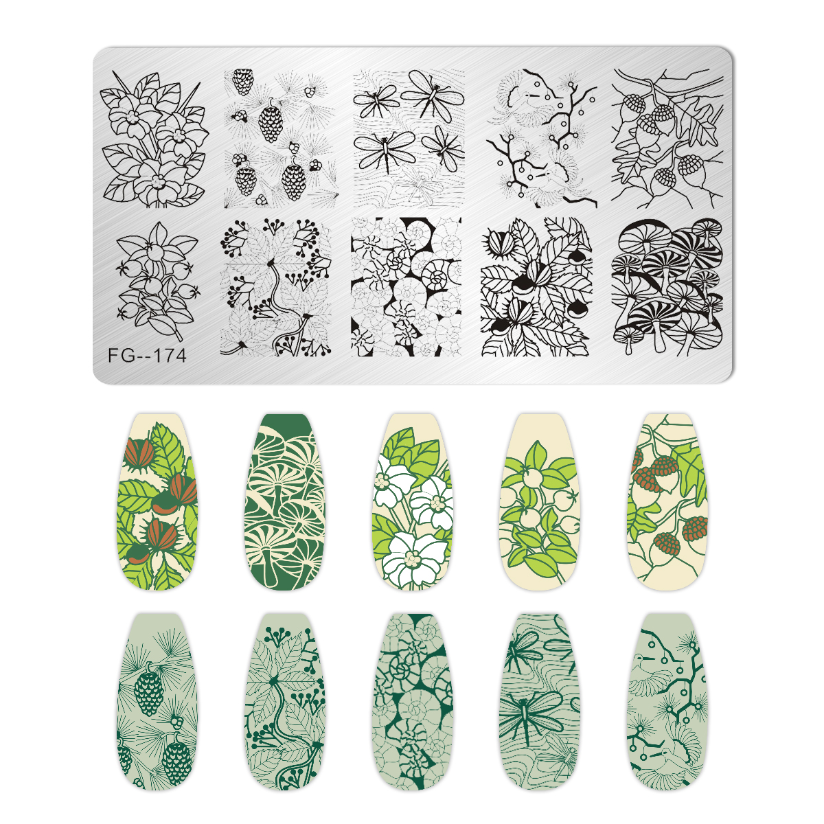 Blätter Blume Streifen Gänseblümchen Stempelplatten Lotus Rose Nagelstempel Vorlagen Aprikosen Blumendruck Schablonen Vorlagen: Schokolade