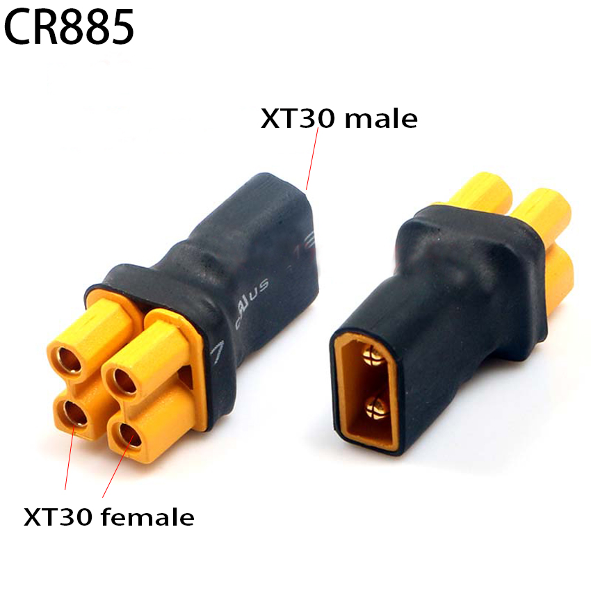 Adaptateur série parallèle Deans T Plug EC3 EC5, compte 60, compte 90, connecteur de convertisseur de batterie Lipo, accessoires de modèle RC bricolage, 1 pièce: WHITE