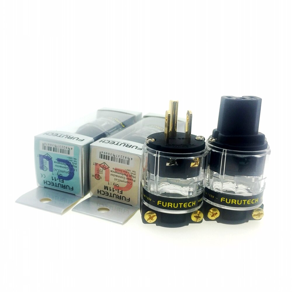 FURUTECH FI-11M (Cu) / FI-11 Cu Audio Power Plug 24K Gold plated IEC Connector plug 15A/125V Hifi MATIHUR hi