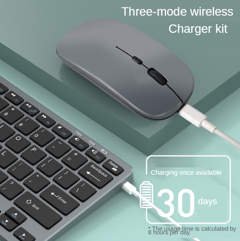 Bluetooth Keyboard Wireless Keyboard and Mouse Combo Mini Multimedia Keyboard Mouse Set For Laptop PC TV iPad Macbook Android