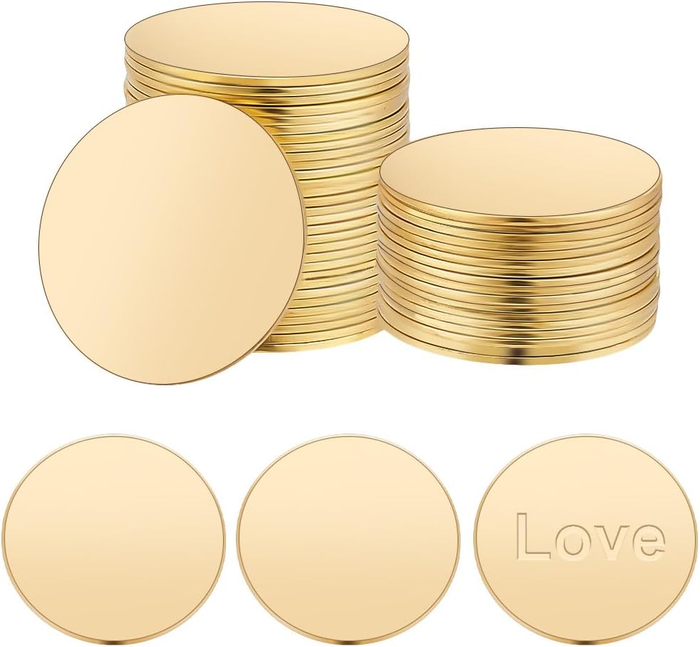 100 stuks metalen stempelen blanks messing ronde plaat 15mm messing schijven blanco messing plaat graveren blanks voor ambachten modellen maken kit: Default Title