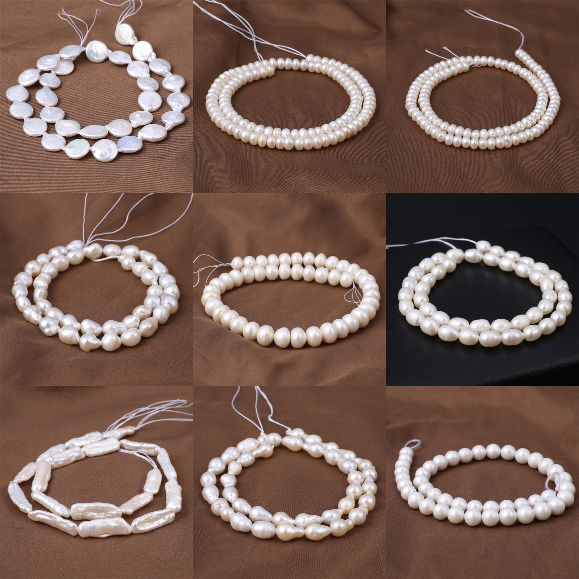 Natuurlijke Zoetwater Parel Kralen Kralen Witte Onregelmatige Ronde Vierkante Losse Spacer Kralen Voor Sieraden Maken Diy Kettingen