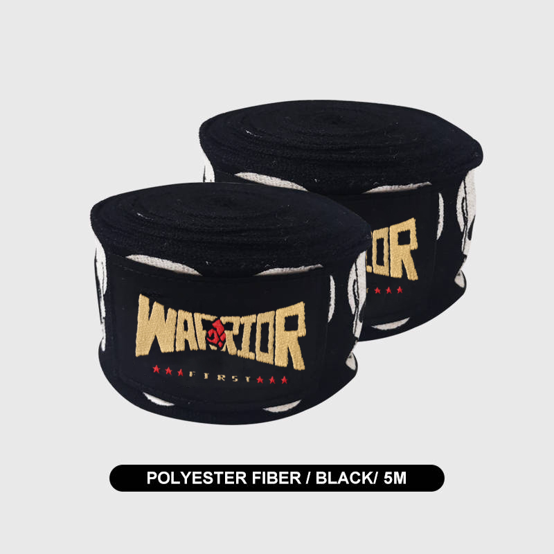 Envolturas de mano de boxeo MMA, Muay Thai, Kick Boxing, vendas de entrenamiento, correas deportivas, 3M/5M de longitud, estampado de Calavera, 1 par: Blanco