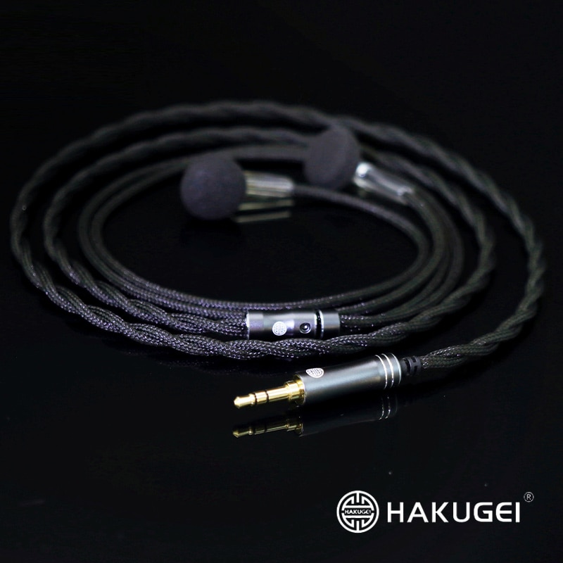 Hakugei classic  mx500 hifi-ohrhörer 3.5mm 32 ohm, bass-headset mit 50 -adrigem, versilbertem einkristall-kupferkabel