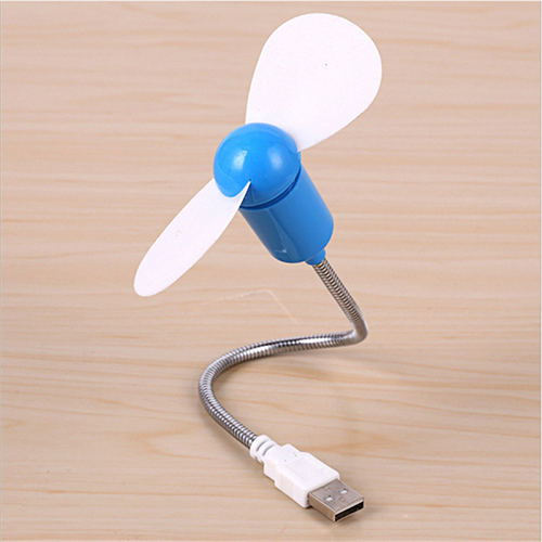 Mini usb blæser led lys gadgets fleksible til bærbar pc notebook til bærbar stationær pc computer sommer: Blå