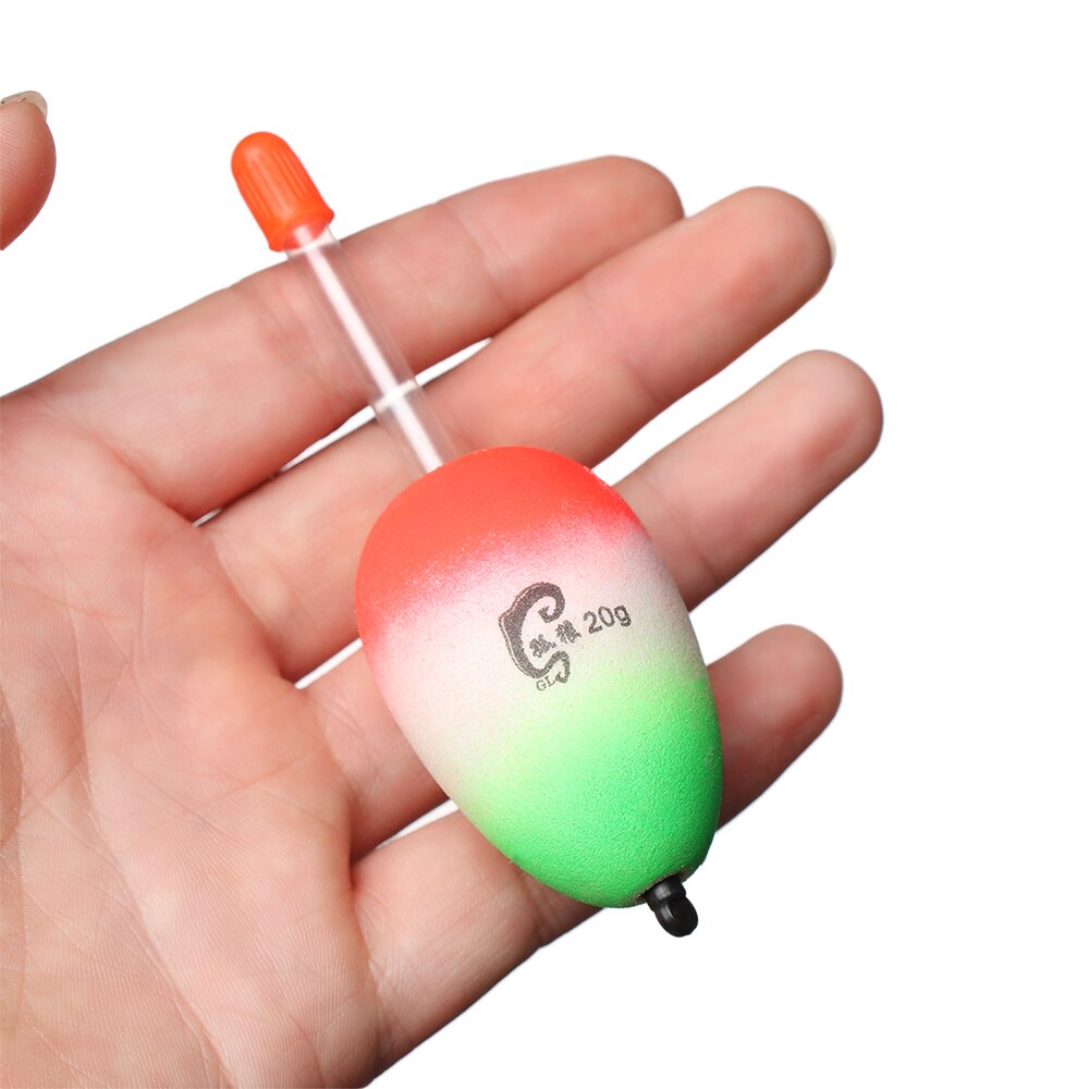 Ensemble de 5 pièces de flottaison en mousse EVA, boule de pêche lumineuse, Bobber, 10g/15g/20g/30g/40g/50g/80g/90g/100g