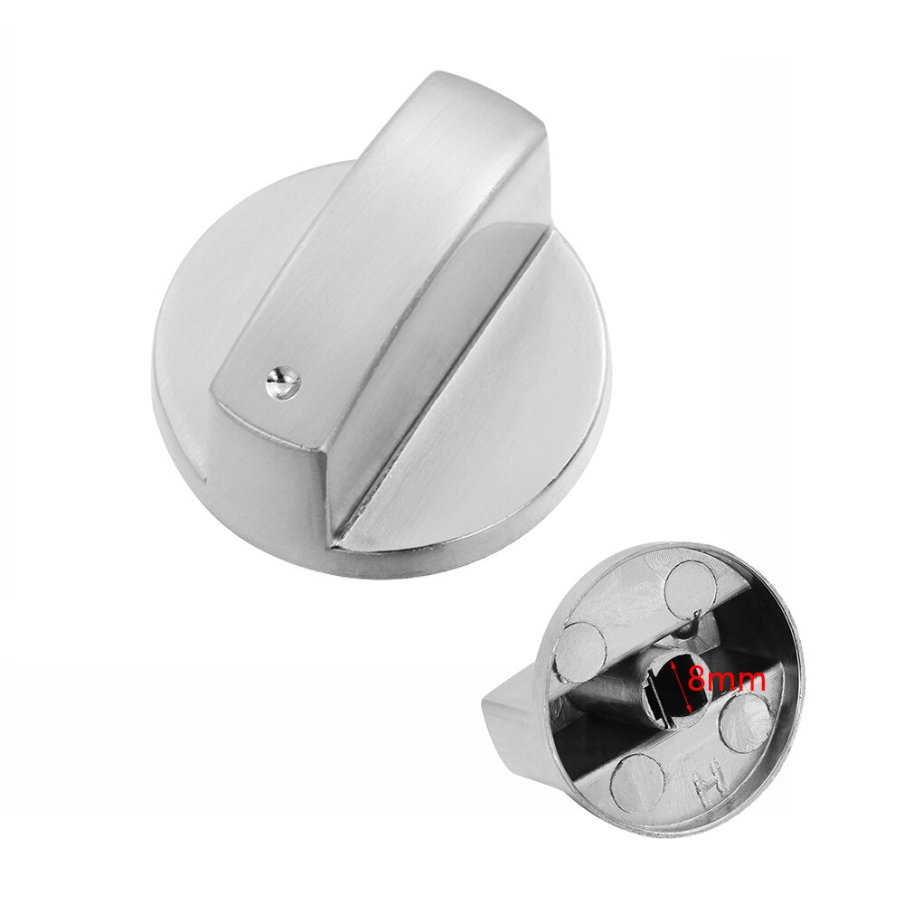 2Pcs 6/8mm Universal Metal Rotary Switch Control Knobs Replacement for Kitchen Cooker Gas Stove Oven Cooktop Accessories: 0-8mm
