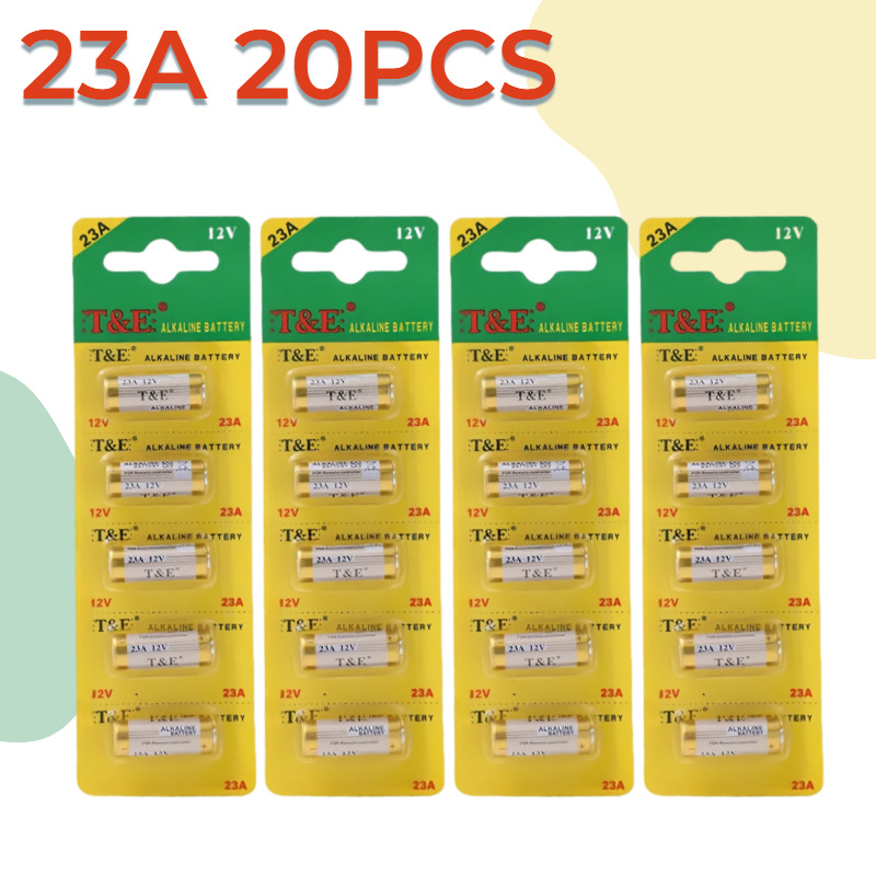 23a 12v paristoa 58 mah alkaliparistoa kaukosäätimeen, leluihin. mallit : a23 e23a l1028 gp23a v23ga k23a 21/23 rv08 lrv 08: 8 kpl