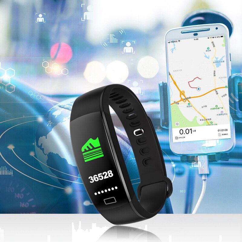F64HR Smart Watch IP68 Waterproof Heart Rate Smart Fitness Bracelet Blood Pressure Oxygen Monitor GPS Activity Tracker