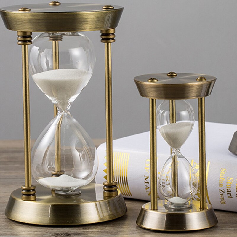 JINYISI Zandloper,60 minuten zand zandloper klok,Zandloper Timer,Zwart houten frame decoratieve zandtimer,voor kantoor keuken Decor Home