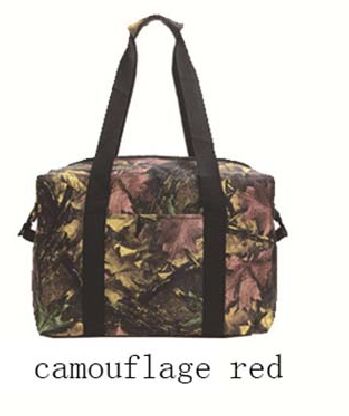 Grote capaciteit camouflage koeltas ijslaag grote lunch picknick cool maaltijd dranken wijn supermarkt winkelen isolatie draagtas: camouflage red Large