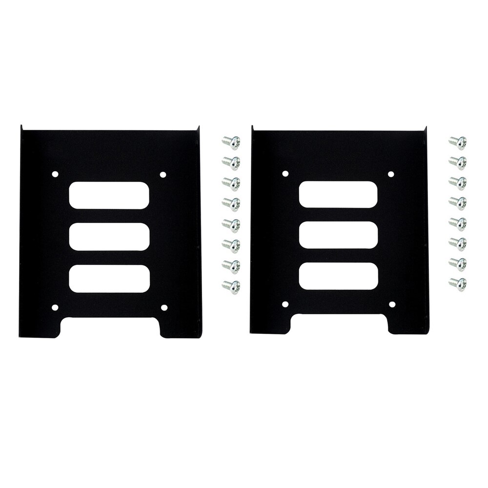 2 st 2.5" till 3.5" SSD HDD Metalladapter - Monteringsfäste för PC