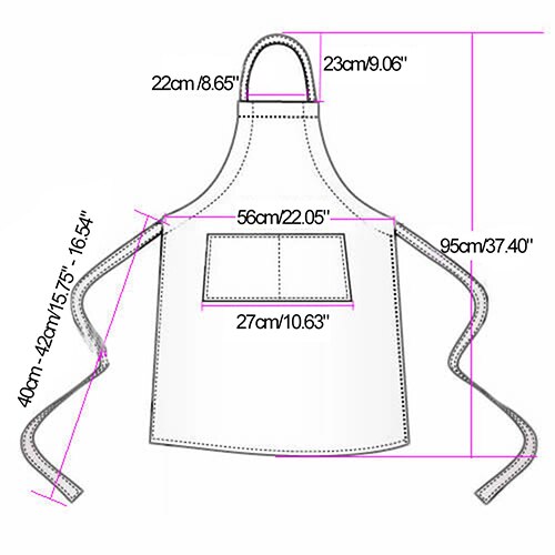 2 Zakken Nuttig Verstelbare Volwassen Zwarte Streep Bib Schort Met Twee Zakken Chef Ober Keuken Cook Huis &amp; Tuin Schort
