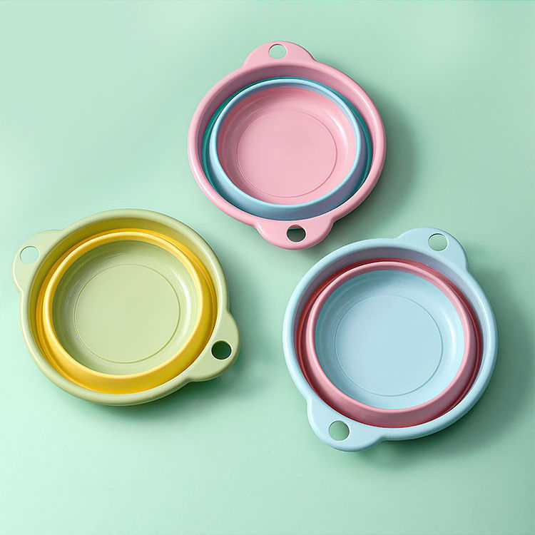 Plastic Folding Basins Portable Wash Basin Home Outdoor Laundry Tub Bathroom Kitchen Accessories Wash Basin 3 Models: Random color