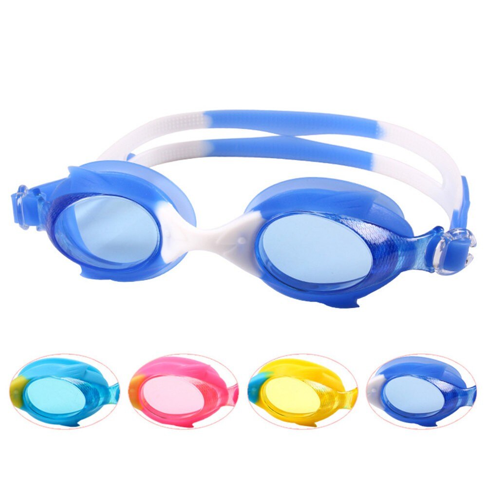 Kleurrijke Verstelbare Kinderen Kids Waterdichte Siliconen Anti Fog Uv Shield Zwemmen Bril Goggle Eyewear Brillen Met Doos 5P3