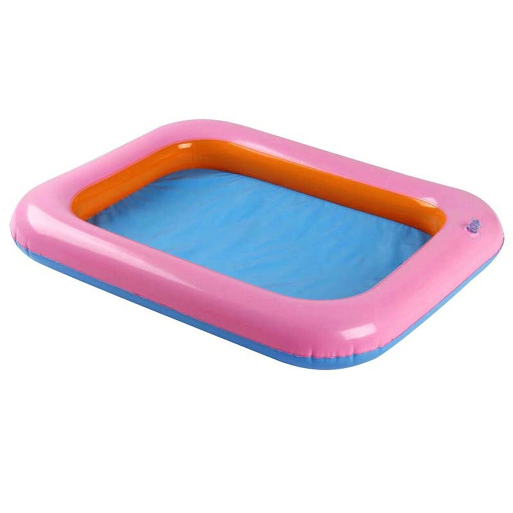 Kinderen Funny Kids Zand Lade Vierkante Opblaasbare Verhoogde Grote Zandbak PVC Lade Kasteel Stapelen Spelen Speelgoed 60cm x 45cm