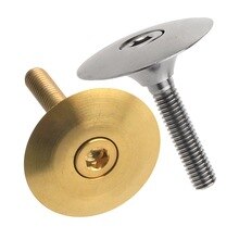 Wanyifa 1 1/8" Titanium Ti Headset Top Cap with M6x35mm Bolt