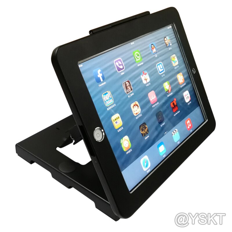 for 10.2 iPad table security stand locking desktop kiosk POS anti-theft enclosure mount for mini air pro 9.7 10.5 11 12.9