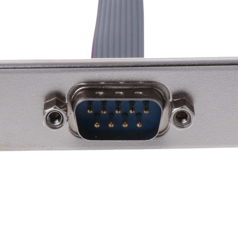 Seriële 9 Pin DB9 RS232 Moederbord Com-poort Lint Kabel Connector Beugel 16FB