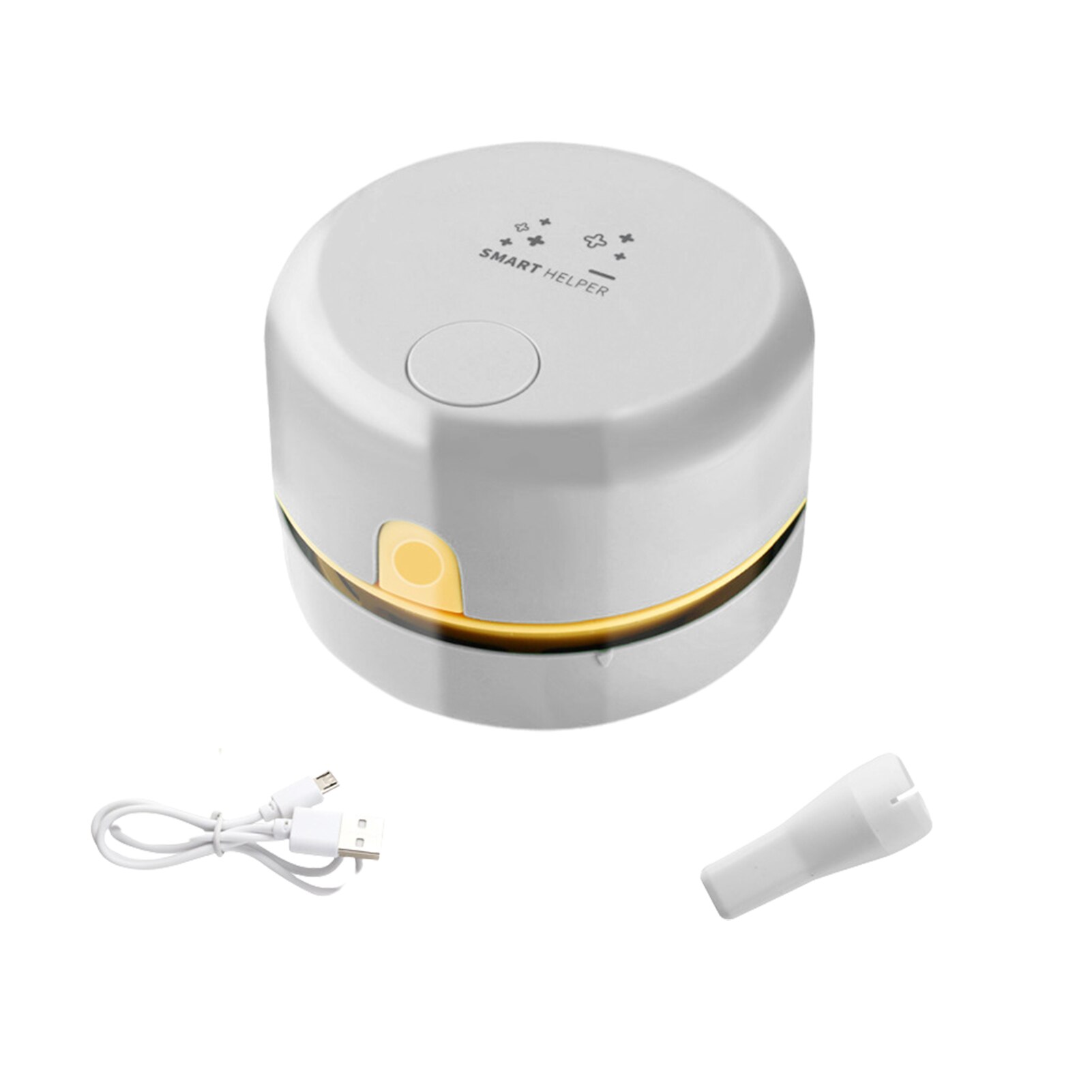 Desk Mini Vacuum Cleaner Cordless Desktop Vacuum Desk Dust Cleaner Crumb Sweeper Handheld 360º Rotatable Cute Vacuum: white