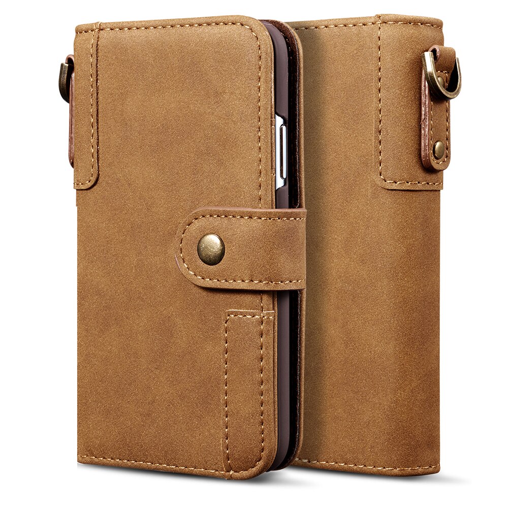 Luxe portemonnee tas telefoonhoesje voor huawei  p30 / p30 pro  / p30 lite / nova 4e vakken kaartslot magnetische knop flip cover coque: Voor huawei nova 4e / Bruin