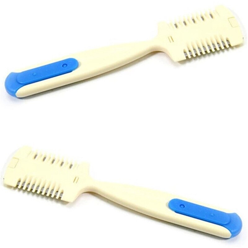 Skönhetstillbehör hem frisör hårklippning trimmer rakbladskam för gallring bang långt hår klippt accesorios de belleza