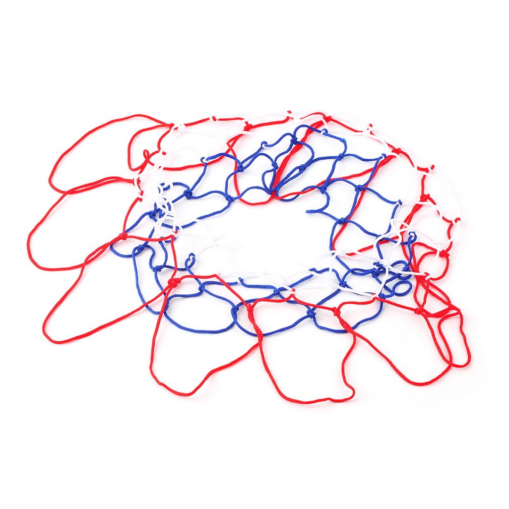 1pc thick 5mm Red White Blue Basketball Net Nylon Hoop Goal Rim Mesh Net