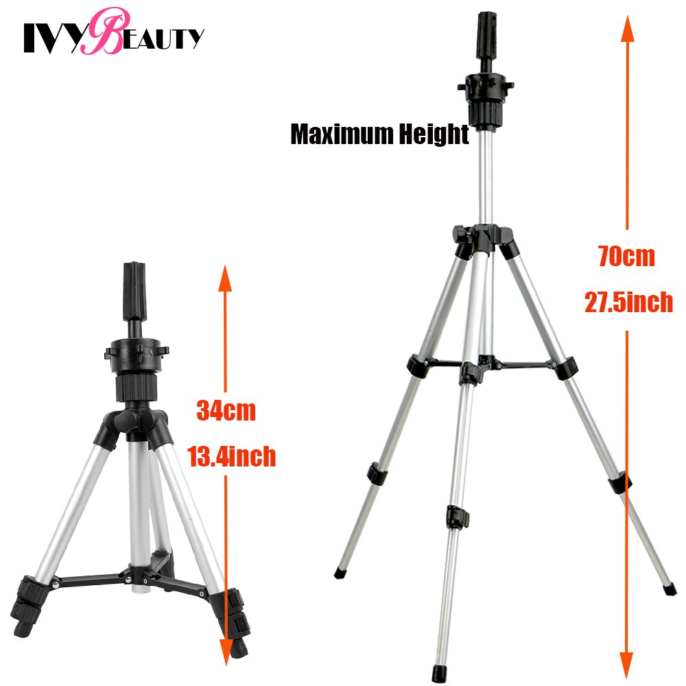 130cm Wig Stand Tripod Hairdressing Training Mannequin Head Tripod Holder For Hairdressers Salon Display Styling Tripod For Wigs