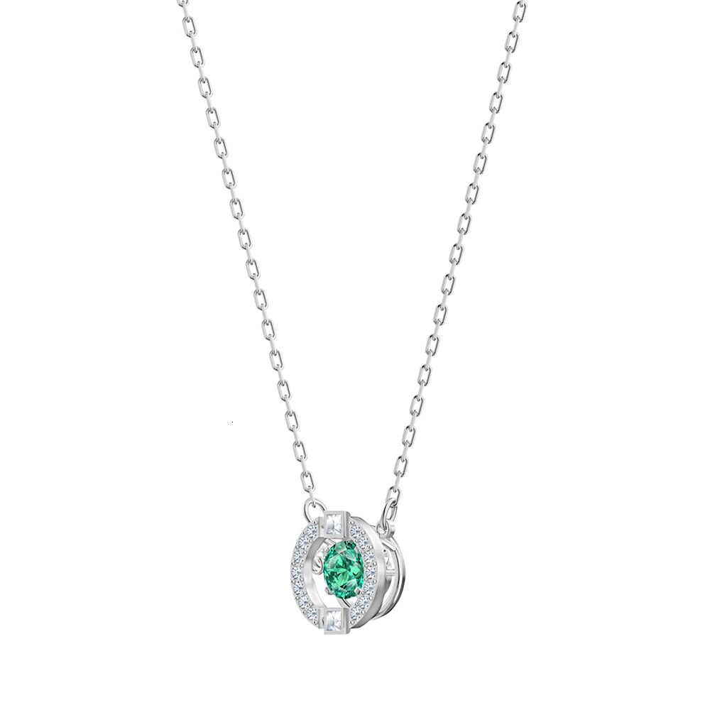 Mandy Groene Hart Disk Mode Ketting Worden Gedaan Stud Persoonlijkheid Ketting In