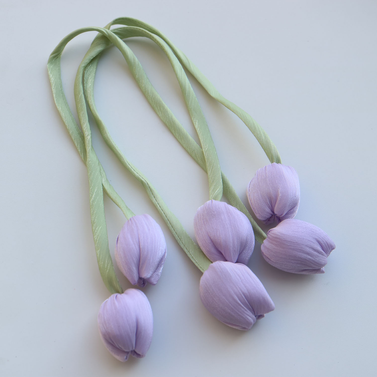 Lote de 3 parches de tulipán y flores bordados DIY para ropa, parches bordados de ganchillo, bolsas, parches decorativos, apliques: Morado