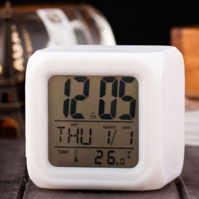 Appearance And Modern Color Changing Clock Beautiful And Night Visibility Multicolor Alarm Clock