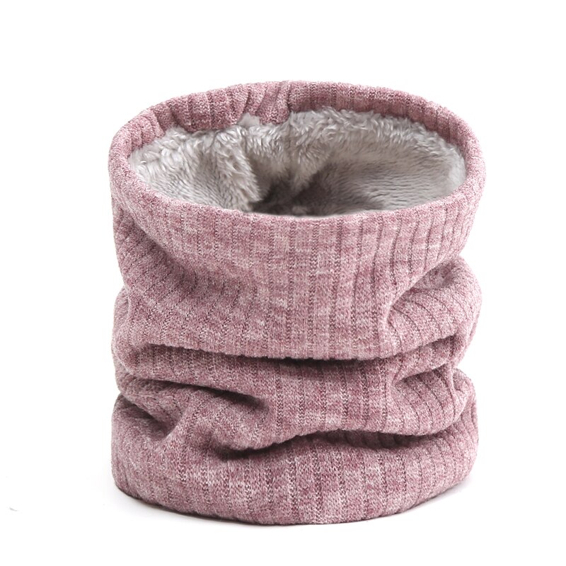 Unisex Winter Scarf Knit Solid Women Ring Neck Scarves Thick Fur Bandana Cotton Men Outdoor Warm Soft Collar Wraps