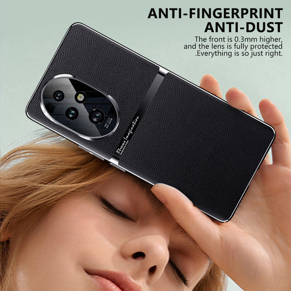 Originele Case Voor HONOR 200 Pro Luxe lederen Harde Schokbestendige Cover Voor HONOR 200 PRO Lens Bescherming Plating Skin Coque