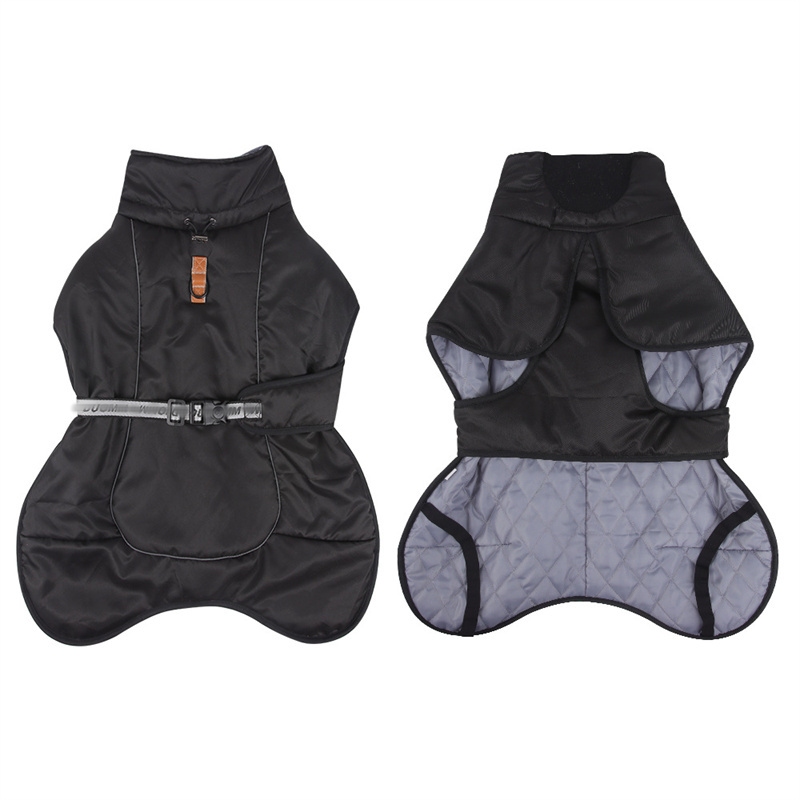 Coat Dachshund Labrador Outfits Winter Dog Clothes For Medium Jacket Large Dogs Windproof Reflective Warm Coat French Bulldog: S / Red