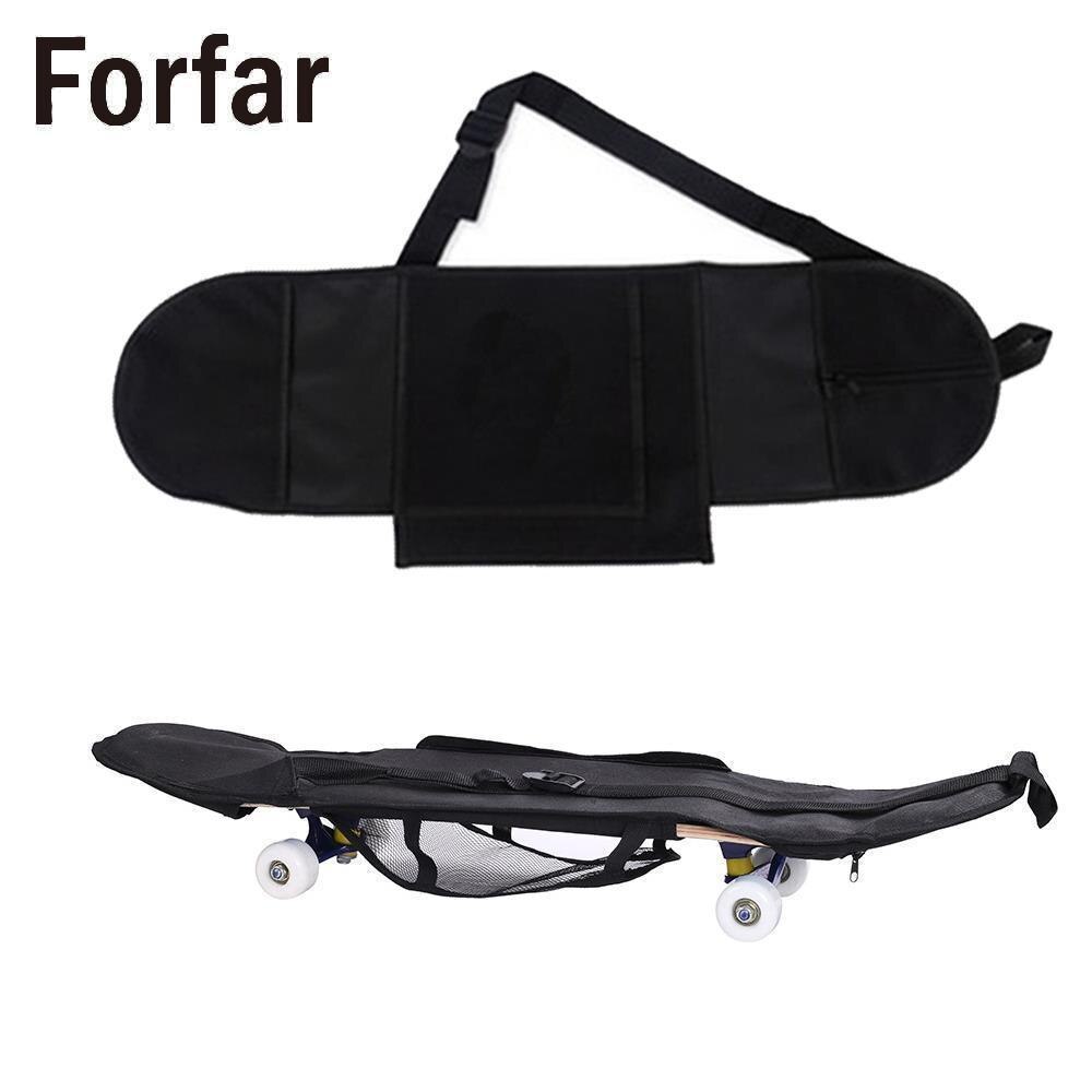 Bolsa de patineta portátil para niños y adultos, mochila para deportes de Skate, bolsa de transporte de tela no tejida negra, funda de protección para patines Longboard