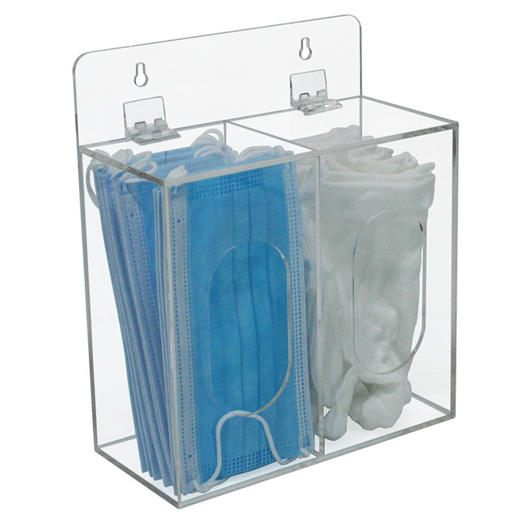 Clear Acrylic Dispenser Box for Organizing Glove, Disposable Face Cover