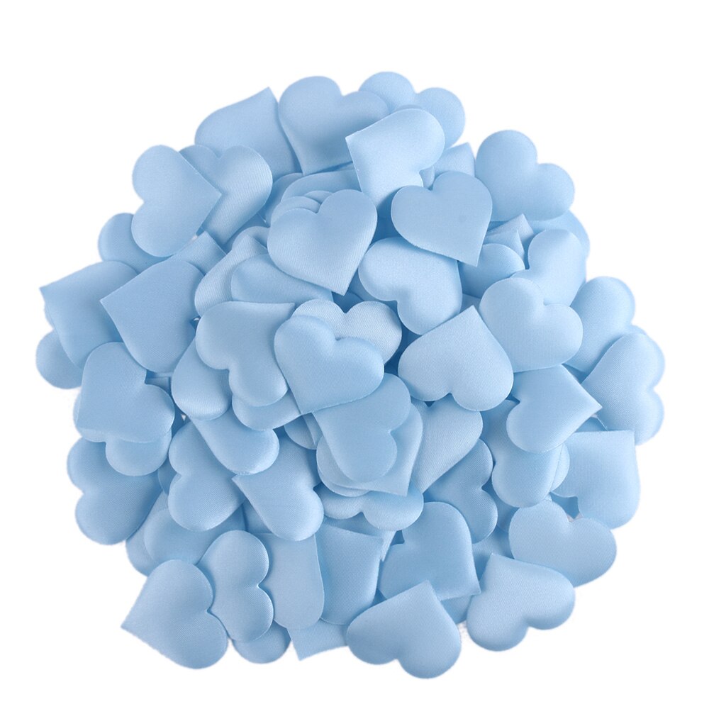 100 stuks 3d bloemen spons zoete liefde hart gooien rozenblaadjes bruiloft feest romantische tafeldecoratie bruiloft feest benodigdheden: Blauw / 2cm