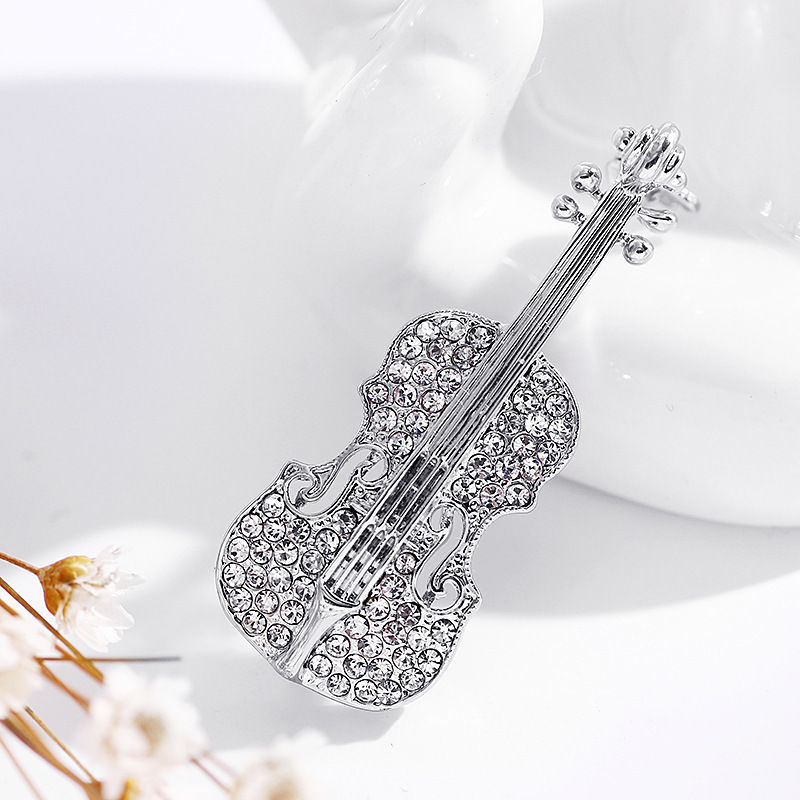Accessoires pour vêtements pour femmes, grand flocon de neige, perle, cristal, broche à fleur exquise: Pistolet noir plaqué