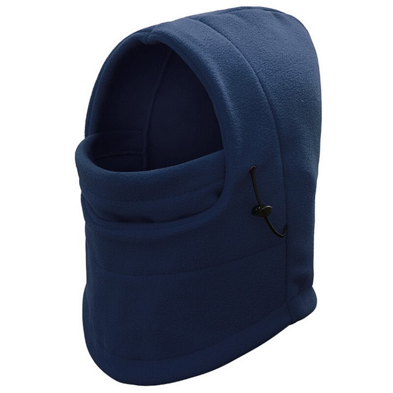 Winter outfly winter bivakmuts winddichte muts met masker unisex skimuts heren winter fleece muts gewikkelde warme muts ski warme mutsen: Marine