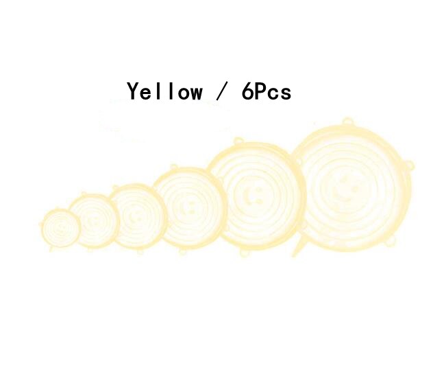 Multifunction Silicone Cover Stretch Lids Reusable Airtight Food Wrap Keeping Fresh Seal Bowl Stretchy Wrap Kitchen Cookware: Yellow