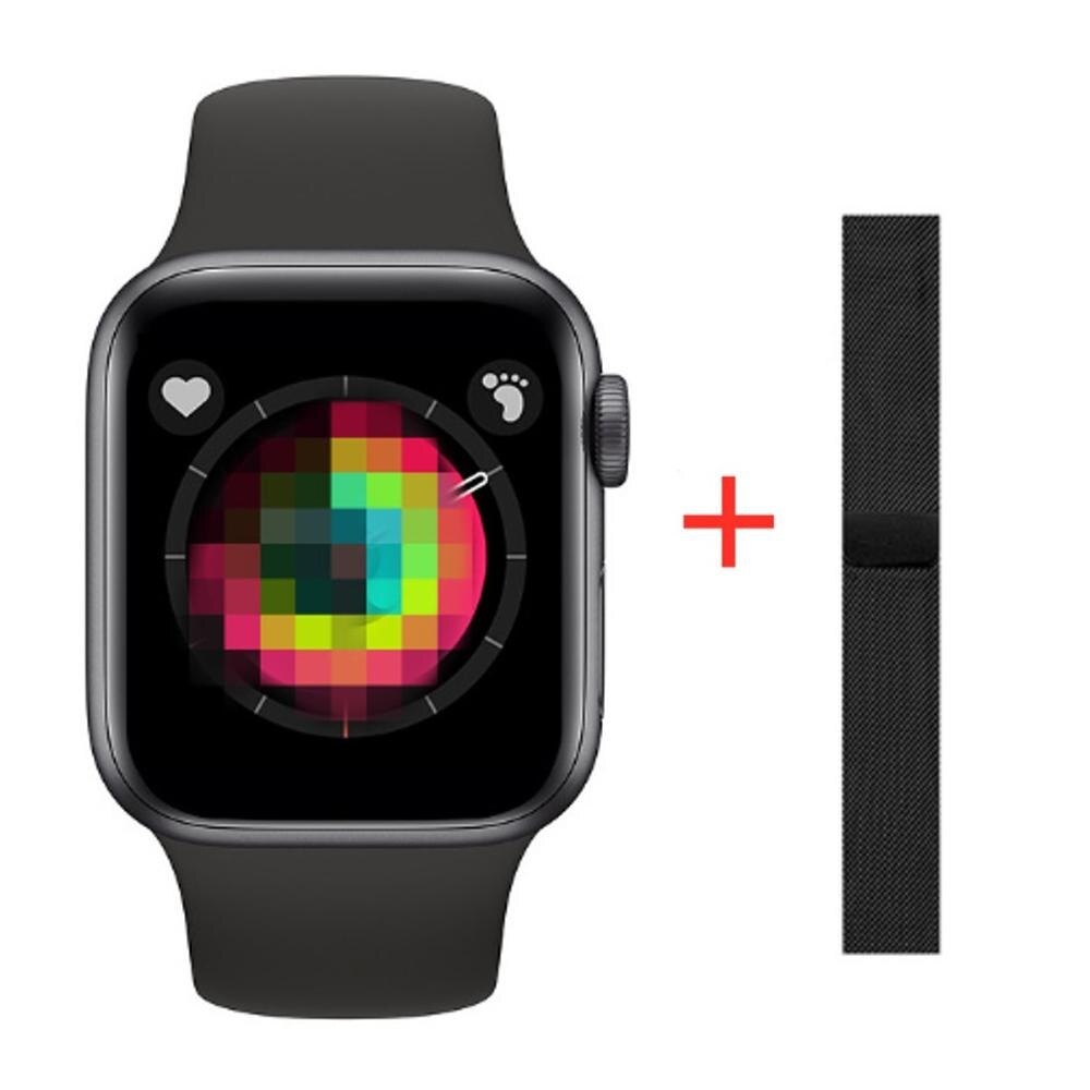 IWO 10 IWO 11 X6 IWO 1:1 Bluetooth Smartwatch Relógio Inteligente de Freqüência Cardíaca Relógios Horas para IOS Iphone 6 6S 7 8 9 X Max Samsung Xiaomi: Black Set Watch