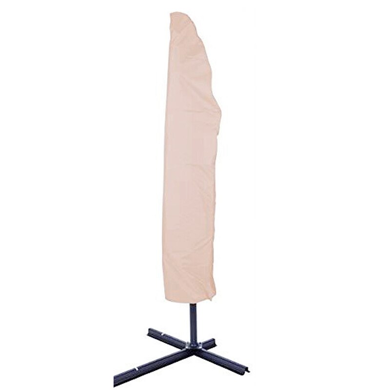 Solid Color Patio Parasol Waterproof Umbrella Cover Rain Cover Drawstring Dust Protective Case Outdoor Household Supplies: beige / 265-30-50 40cm